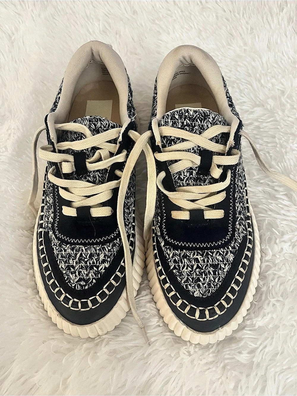 Dolce Vita Denae Platform Sneaker Black & White Sneakers